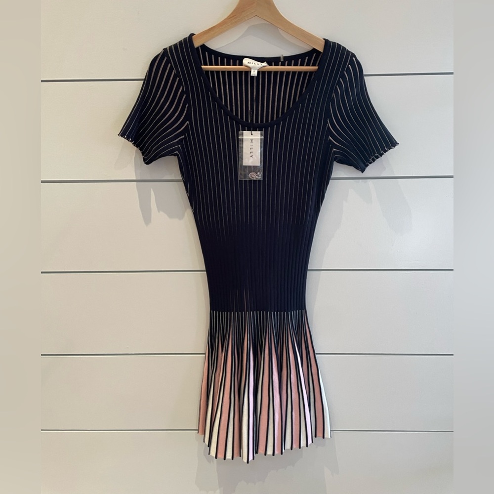 Milly Flare Godet Dress